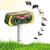 Uffylle Katzenschreck Ultraschall Dualer Solar Eule, 2 Modus Tiervertreiber, IP68 Marderschreck mit LED Bewegungsmelder zur Abwehr von Katzen, Mardern und Hunden vertreiben Garten, 1 Stück