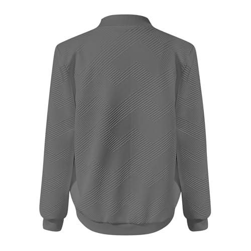 Bomber Jacket Women Textured Lightweight Jackets Casual Cropped Zipper Coat 2025 Fall Baseball Fashion Outerwear Outfits4