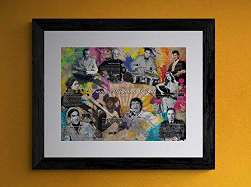 777 Tri-Seven Entertainment Famous Hispanic People Poster Series 01, 24"x18", Unframed, Multicolor