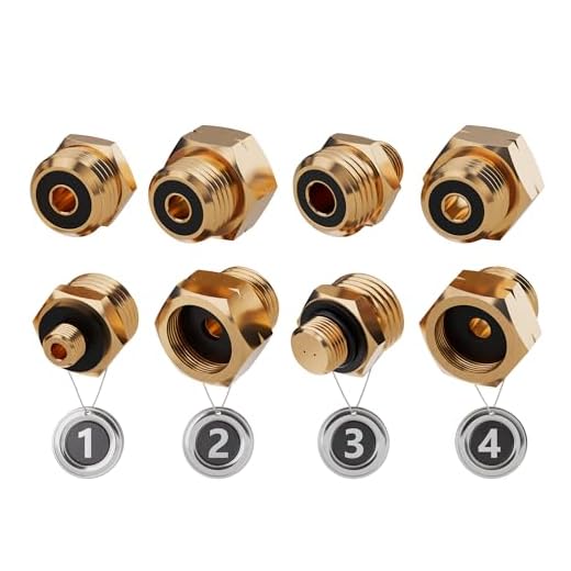 PELMOS Gasanschluss Adapter I 4 teiliges Gasflaschen Adapter - Set für das EU-Ausland I Zum Anschluss von Druckreglern an ausländischen Gasflaschen