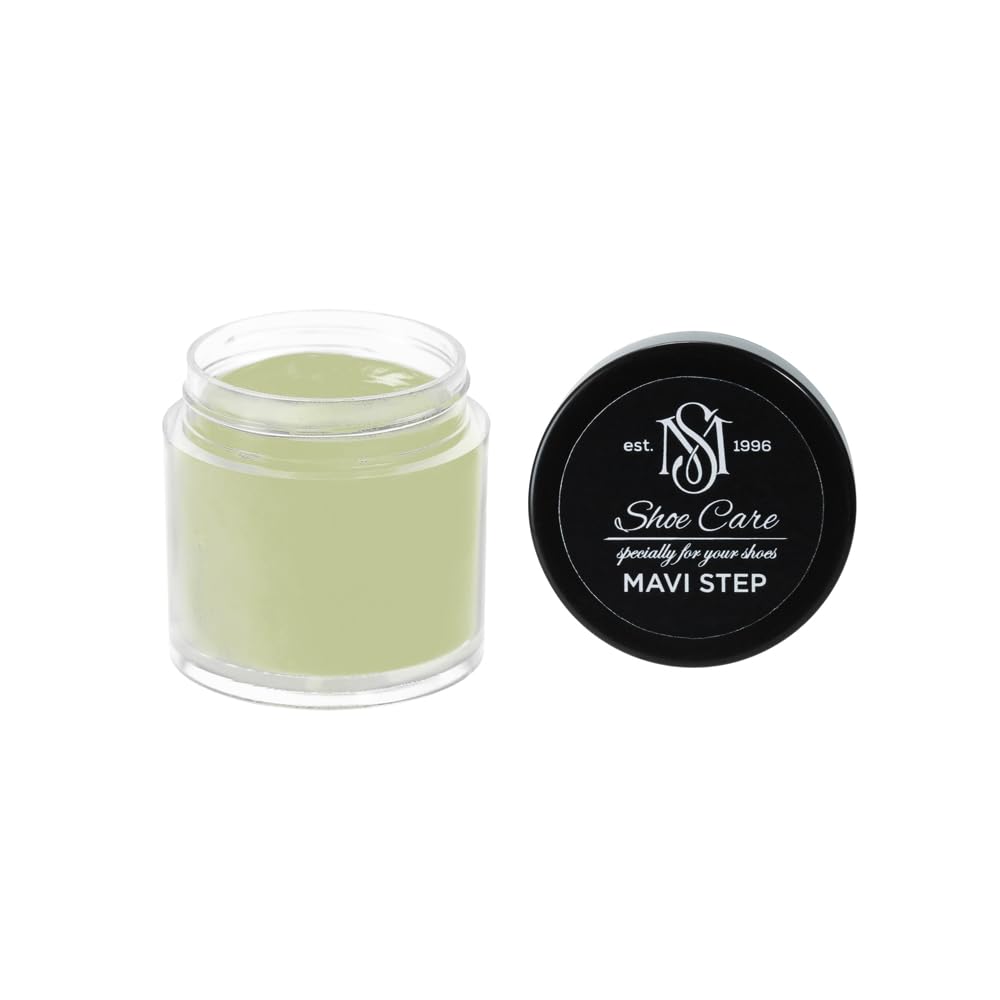 Réparer les éraflures du cuir lisse avec la crème MAVI STEP vert olive