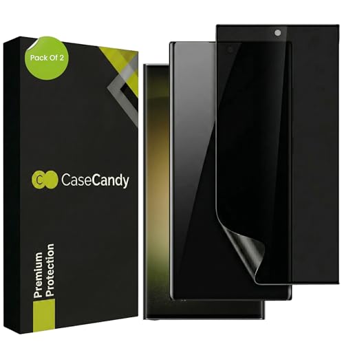 Image of Casecandy - (Pack of 2 Privacy Screen Protector for Samsung S23 Ultra /S22 Ultra | Privacy (Anti Spy) Screen Protector Guard for Galaxy S23 Ultra /S22 Ultra - Fingerprint Working /HD