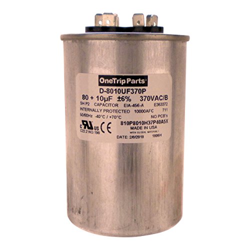 Condensateur USA Run 80+10 uF résout les problèmes de démarrage de climatisation 370 VAC rond