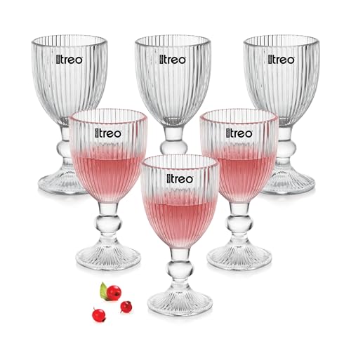 Image of Treo by Milton Victoria Shot Glasses I Set of 6 (65 ml) | Elegant Fluted mini Glasses with Geometric Design for Shots, mocktails, tasters & Parties