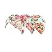 Ever Fairy Womens Floral Print Cotton Turban Chemo Sleep Cap,Turban Hat Cap Hair Wrap (3 Colors(Print Blue+Pink+Beige))