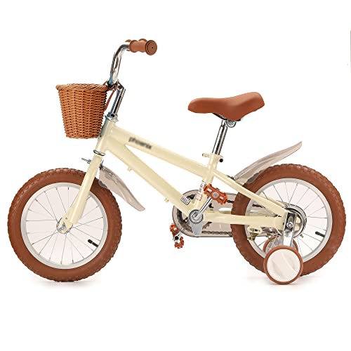 Kid's Bike Basket For Girls Front Bike Accessories Small Woven Wicker Cruiser Bicycle Basket With Handlebar Streamers Bell Boys16 Bike Girls Cycling Ages 3-13 #TOP2