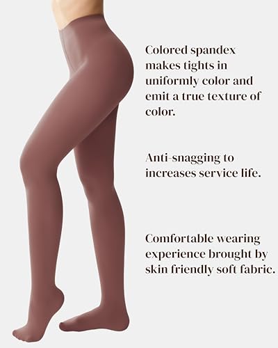 Image of leg elegant Women's 80 Den Microfiber Soft Opaque Tights Pantyhose