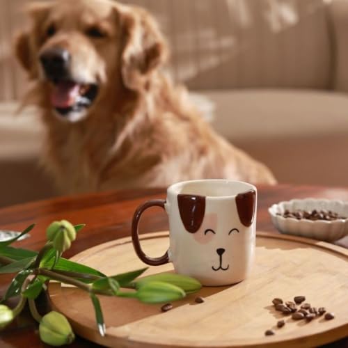 Image of Craftribal Ceramic Puppy Mug - 280 Ml Coffee Mug | Cute Gifts for Girls, Boys, Kids, Friends | Perfect for Tea, Milk, Hot Chocolate & Beverages | Birthday, Anniversary & Gifting Pack of 1