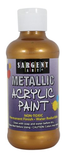 Sargent Art 25-2310 8-Ounce Metallic Acrylic Paint, Aztec Gold Sargent Art 25-2310 8-Ounce Metallic Acrylic Paint, Aztec Gold