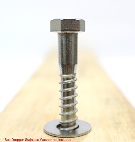 Image of Bolt Dropper 25 Pack Lag Bolts - 1 /4 x 4 Inch Hex Head Lag Screws for Wood - 304 Stainless Steel Heavy Duty Bolts with Coarse Threads - Strong Rust Resistant Screws for Indoor or Outdoor Projects