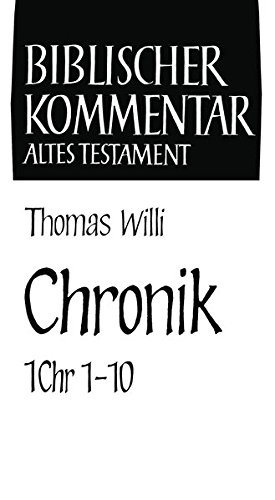 Chronik (1 Chr 1,1-10,14) [German] 378872336X Book Cover