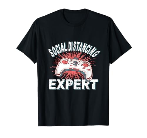 Experto en distanciamiento social con controlador para jugadores, regalo Camiseta