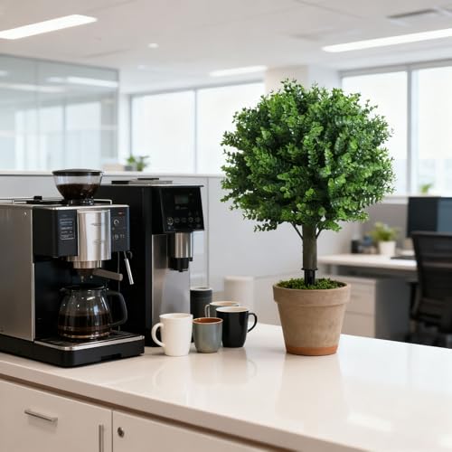 Árbol de bolas de topiario de eucalipto artificial de 17,7" con estaca 3