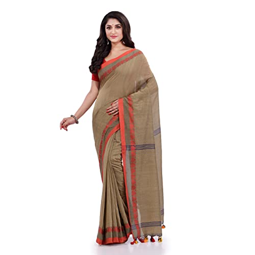 Image of dB DESH BIDESH Women`s cotton saree for woman handloom cotton georgette silk party, wear latest, loveria new, collection farewell soft mulmul linen cotton sarees for women with unstitched blouse