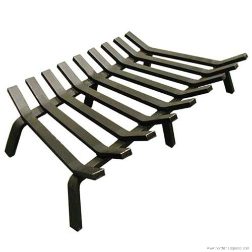 28-Inch Black Lifetime Fireplace Grate - Heavy Duty 1-Inch Steel Bars, Durable A36 Steel, USA Made for Firewood and Coal, Enhanced Drafting, Protects Fireplace Floor