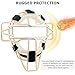 HolyElks Baseball Catchers Mask, Umpire Mask, Traditional & Lightweight, Protect Ears & Throat, Full-Face Protection with Wide Field Vision, Baseball & Softball, Maximum Protection (Ivory White)