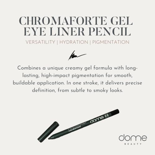 dome BEAUTY Lápiz Delineador Gel Negro 0.05oz miniatura 2