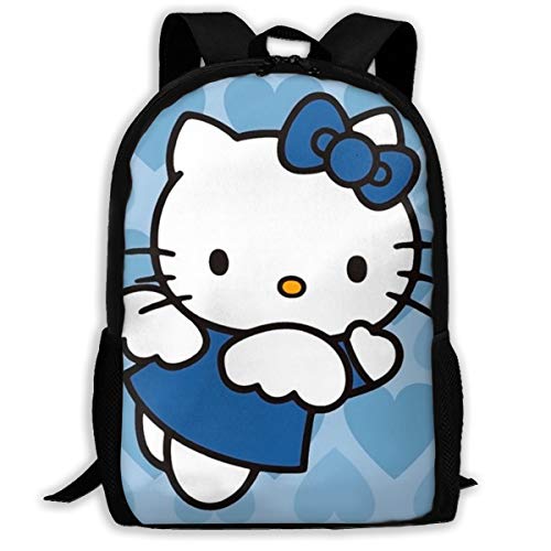 Hello Kitty: Mochila de Deporte para Ordenador portátil  diseño de Oxford  Color Azul