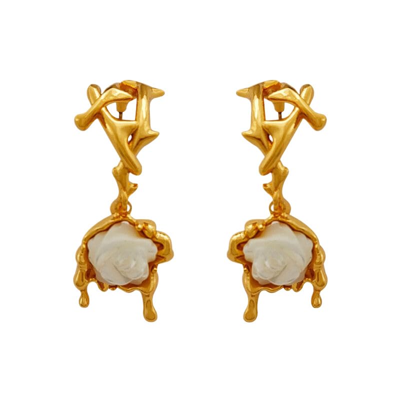 Boucles d'oreilles pendantes fleurs pour illuminer vos soirées de Noël