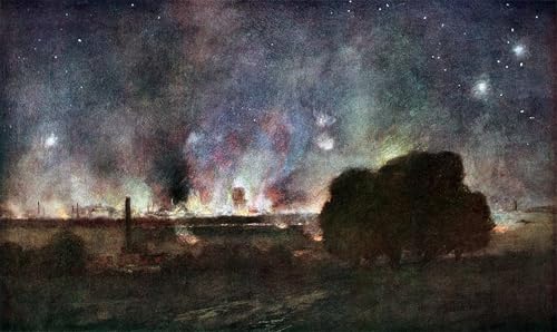 Pintura mural en lienzo premium Arras on Fire de Francois Flameng, arte para dormitorio, 60x90