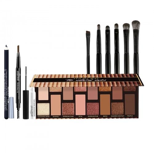 Paleta de Sombras de Ojos Profesional, 16 Colores Makeup Paleta de Maquillaje Nude Nacarados & Mates Profesionales Cosméticos Ojos, Duración Todo el Día para Ojos de Bella y Elegante Mujer
