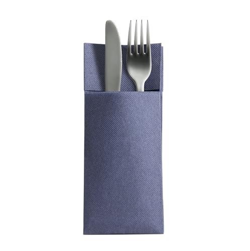 Serviettes en matériau souple volume et structure Soft Point Aroba bleu 32x38