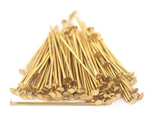 TheBeadChest Gold 21 Gauge 1 Inch Head Pins (Approx 100 pieces)