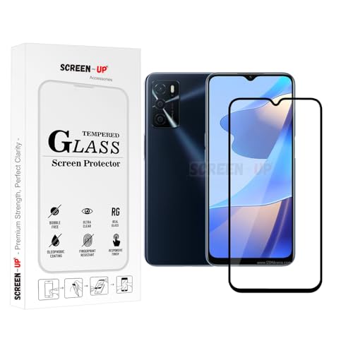 Image of ScreenUp Tempered Glass For Oppo A54s (India) - Ultra Clear, 9H Scratch Resistant, Full Coverage, Easy Install Screen Protector