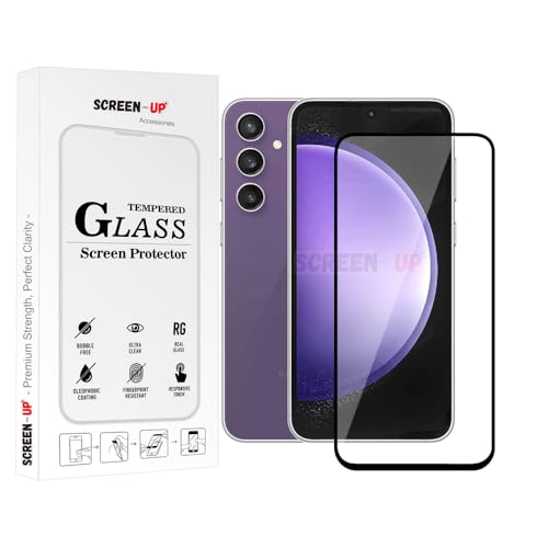 Image of ScreenUp Tempered Glass For Samsung Galaxy S23 FE - Ultra Clear, 9H Scratch Resistant, Full Coverage, Easy Install Screen Protector