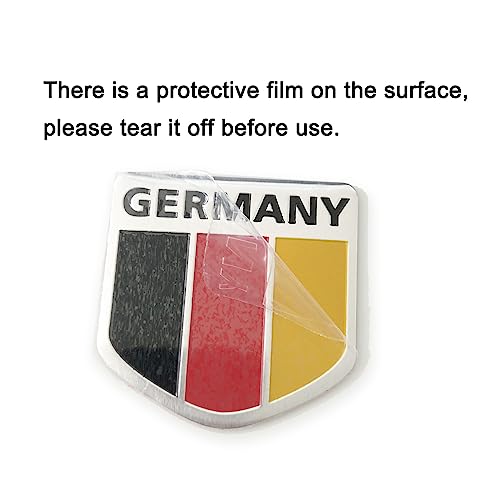 Image of Aluminium German Flag Sticker Decal for Car, Truck, Motorcycle, 1.97 inch (German)
