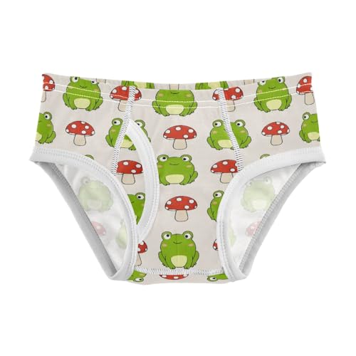 Mushroom Frog Pattern Boys' Underwear 100% Cotton Boys' Briefs Soft Toddler Underwear