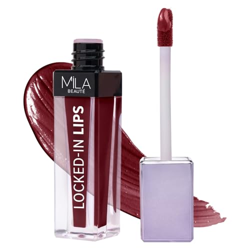 Image of MILA BEAUTE Locked In Lips Liquid Lipstick |12 Hour Transfer Proof Formula with Hyaluronic Acid | Highly Pigmented Lipsticks | Shade -
