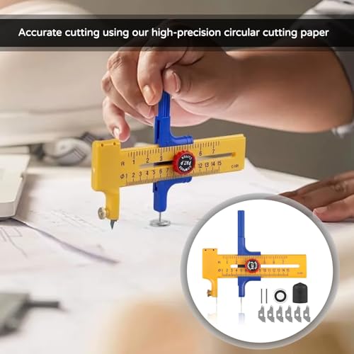 Schneidezirke, Kreisschneider Papier, Kreiszeichner, Kreisschneider Kompass-Schneider, Zirkelschneider, Zum Schneiden Von Papierkarton Leder, Rundschneider Aus Kunststoff Und Messing