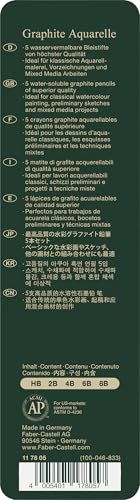 Set de 5 lápices acuarelables de grafito Faber-Castell miniatura 3