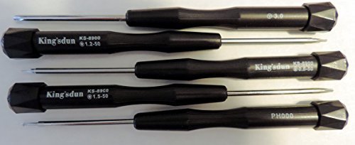 SpudgerToolCOM 6 Screwdrivers: 5 Point Star Apple Pentalobe, Phillips, Torx T6 & T8, Tri-Point Y, Y000 Most Small Electronics - Any Smartphone, iPhone, MacBook Pro and Air, Retina
