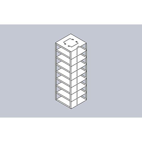 CFTB-12, Stainless Steel Chest Freezer Rack for 96 Microtube Box, 12 Slots