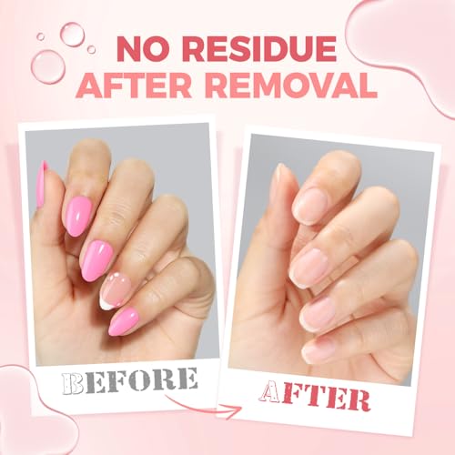 Image of UNA GELLA Press On Nail Glue Remover Built-in-crowbar 30ML Acetone-Free Gentle Soak Off Gel Nail Glue Polish Remover for Nail Tip Adhesive Glue Easily Home DIY Not for U /V Nail Polish