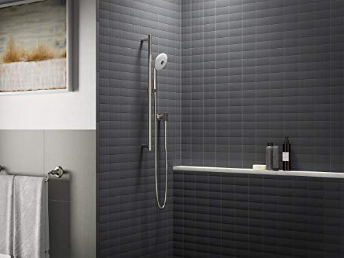 Regadera manual Kohler Exhale B120 multifunción, caudal 1.75 gpm, acabado níquel cepillado vibrante miniatura 2