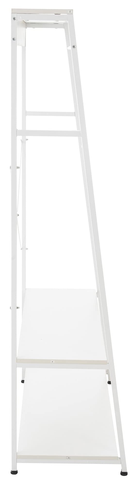 CLP Perchero De Pie Luton Con Estructura De Metal & 3 Estantes De Madera I Estante Para Ropa Moderno & Versátil, Color:blanco