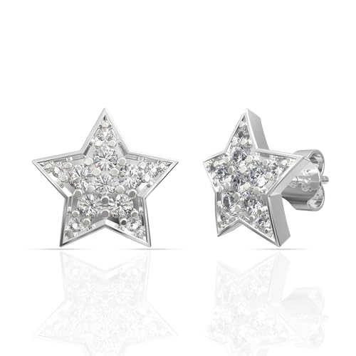 Image of 925 Pure Silver Earrings for Women | Hallmarked Pure Silver Stud Earrings | Hypoallergenic Lightweight Daily Wear Jewellery | Gift for Wife, Girlfriend, Mother, Sister | Birthday, Anniversary, Rakhi