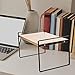 VILLCASE Iron Desk Organizer Compact Book Rack for Bedroom Office Storage Iron Structure Simple Design Keeps Desktop Neat and Organized Natural
