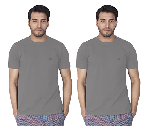 Image of Lux Nitro Men's Solid Modern Fit (Round Neck T-Shirt Cloud Burst XL)