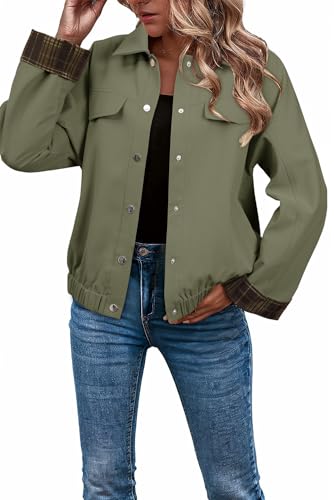 Dokotoo Jackets for Women Ladies Button Up Light...