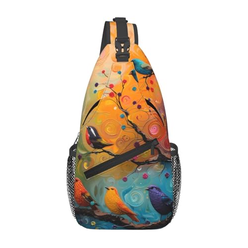 Mochila tipo sling colorida para hombre y mujer