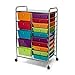 Seville Classics 15-Drawer Multipurpose Mobile Rolling Utility Storage Organizer Cart, Multicolor (Pearl)