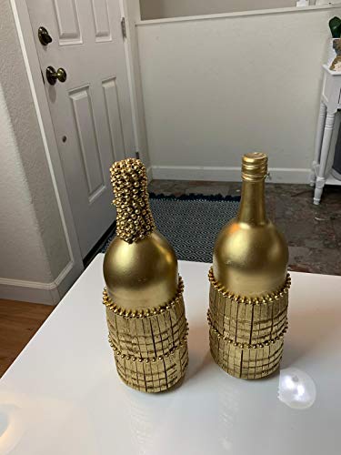 Elegant Handcrafted Gold Decorative Bottles for Home Décor and Gifts