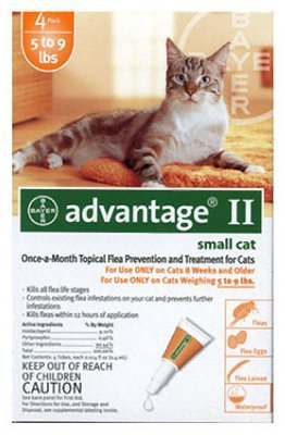 Bayer, Advantage 2 Cat Orange, Small, 4 Pack
