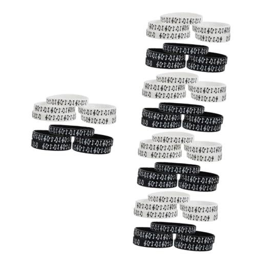 Bracelets Festivals de Musique Noirs Blancs Veemoon Accessoires Sécurité