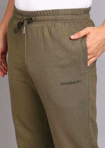 Image of Alan Jones Clothing Men's Regular Fit Mid Rise Fleece Jogger Regular Pants For Winterwear