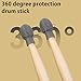 4 Pieces Drum Mute Drum Dampener Silicone Drumstick Silent Practice Tips Percussion Accessory Mute Replacement Musical Instruments Accessory (Grey)
